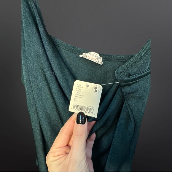 COWLS IN THE CLUB BODYSUIT - PINE ~ FREE PEOPLE - Picture 6 of 7